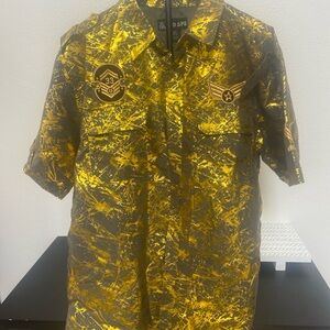 Men's Yellow and Black Shirt